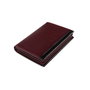 Zoozie Bags Cartera de Piel para Hombre Paola, Rojo Claret y Negro
